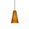 Besa Lighting Cierro Stem Pendant, Amber Matte, Satin Nickel Finish, 1x9W LED 1TT-412480-LED-SN - alternate 1